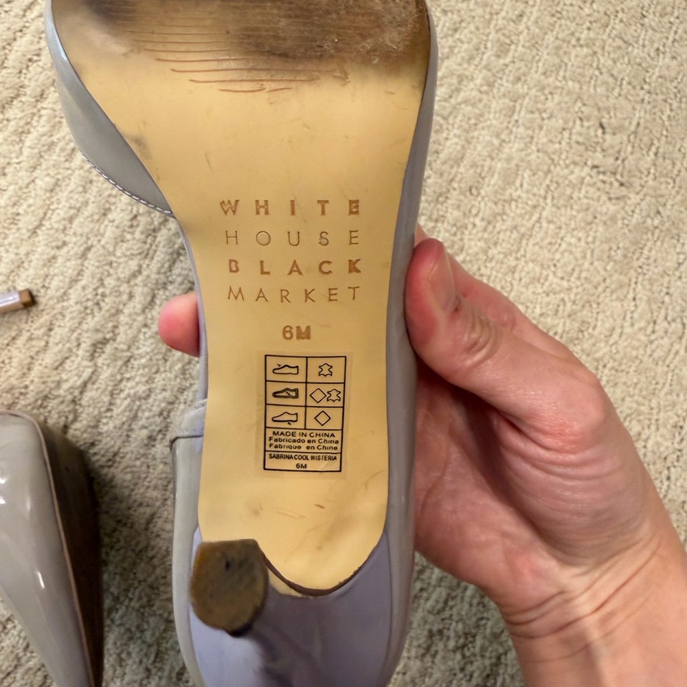 White House Black Market Lavender Heels - Picture 4 of 4